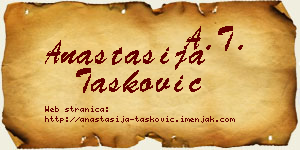 Anastasija Tasković vizit kartica